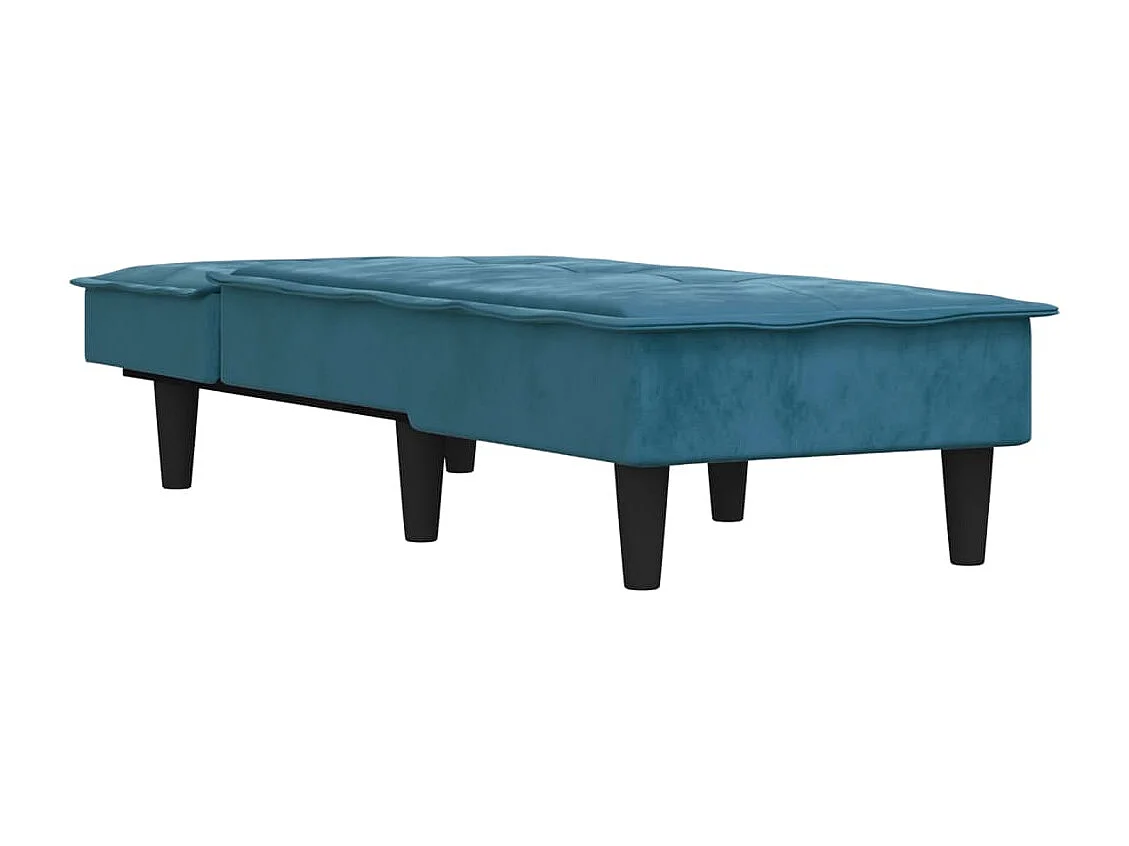 Canapé convertible bleu velours REO88479