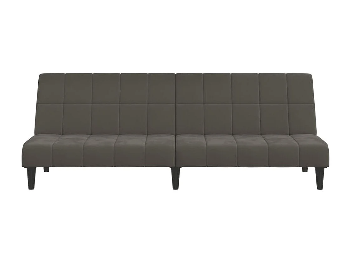 Sofá-cama de 2 lugares veludo cinzento-escuro PT175496