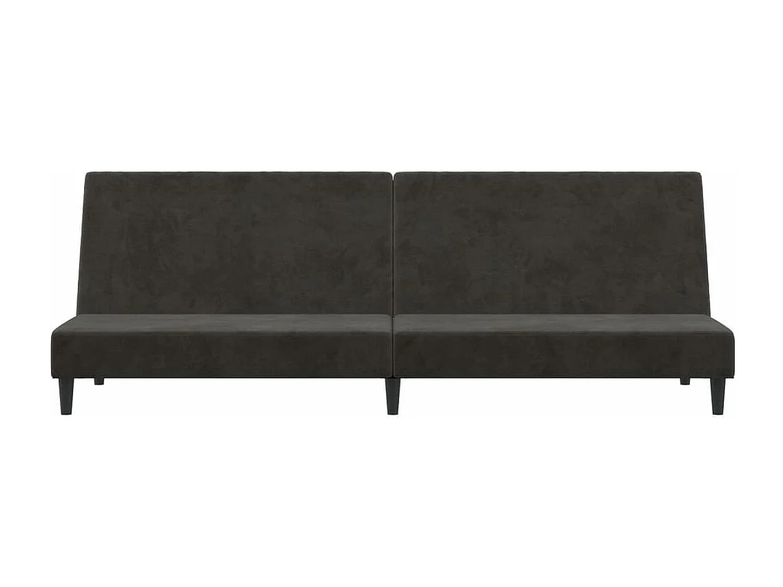 Sofá-cama de 2 lugares veludo cinzento-escuro PT461915