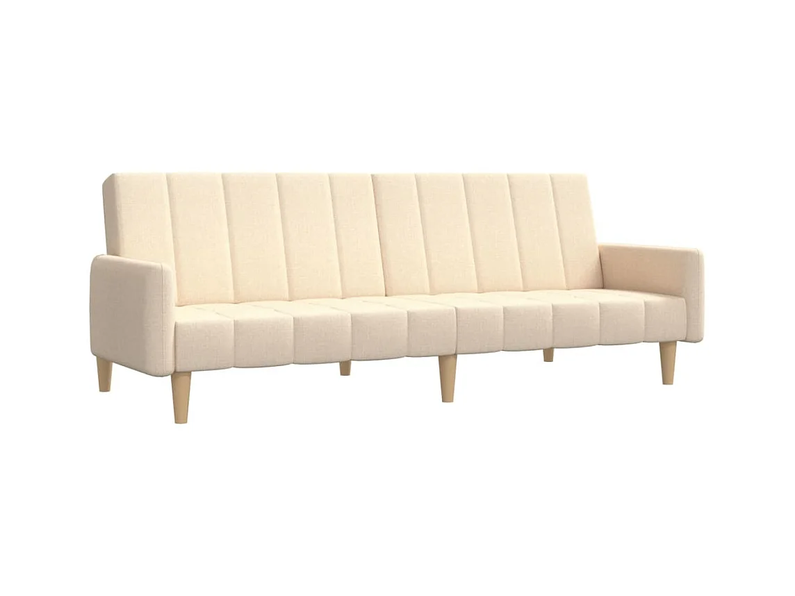 Sofá cama de 2 plazas tela color crema PWFG88306