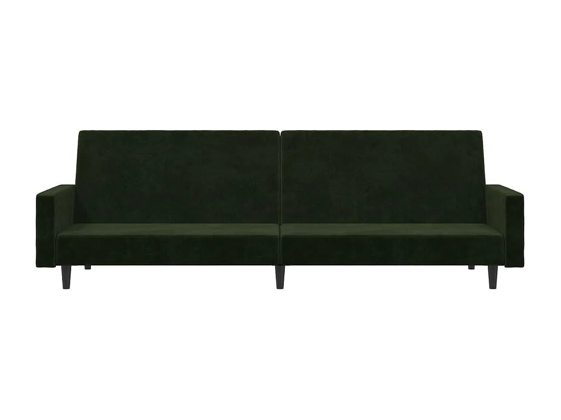 Canapé convertible à 2 places vert foncé velours REO22066