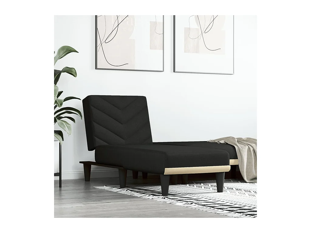 Canapé convertible noir tissu REO47680
