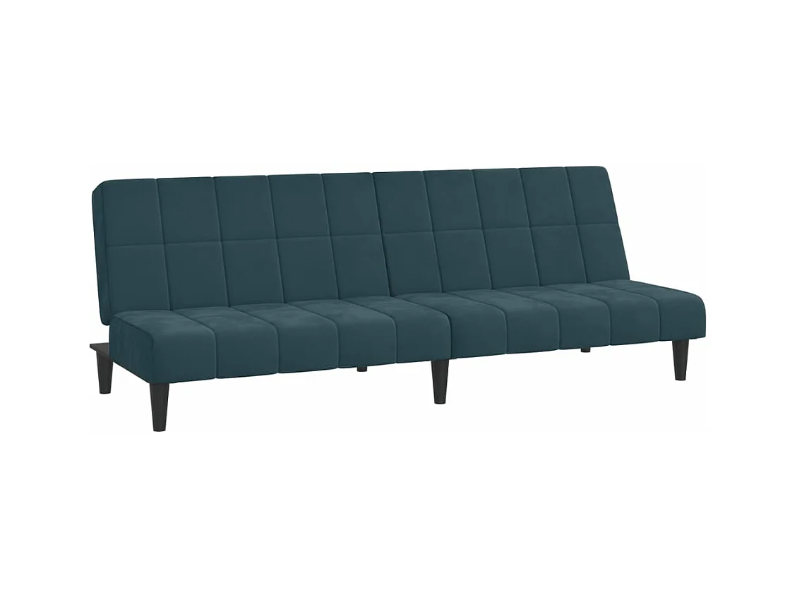 Canapé convertible à 2 places Bleu Velours REO87232