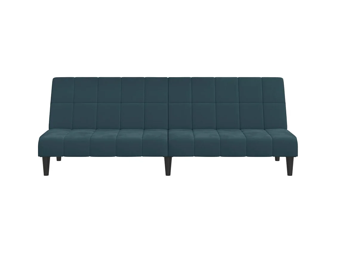 Canapé convertible à 2 places Bleu Velours REO87232