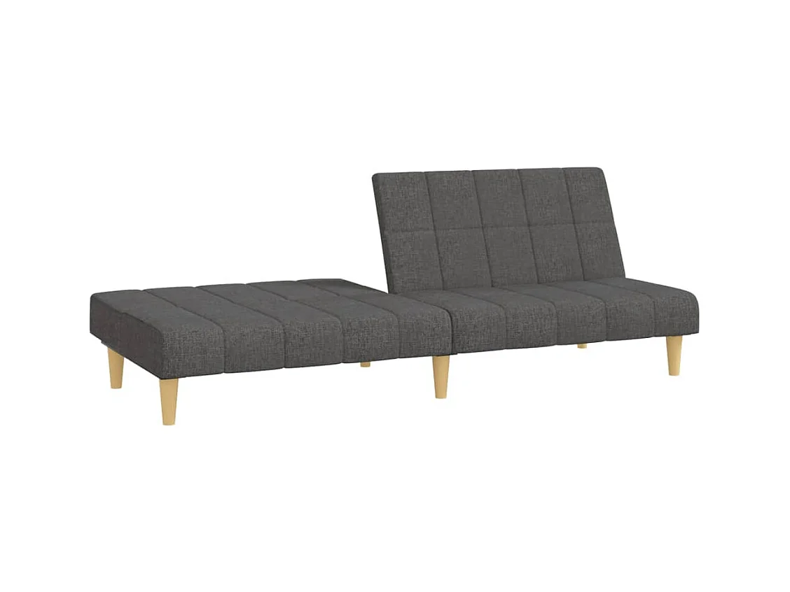 Canapé convertible à 2 places gris foncé tissu REO63492