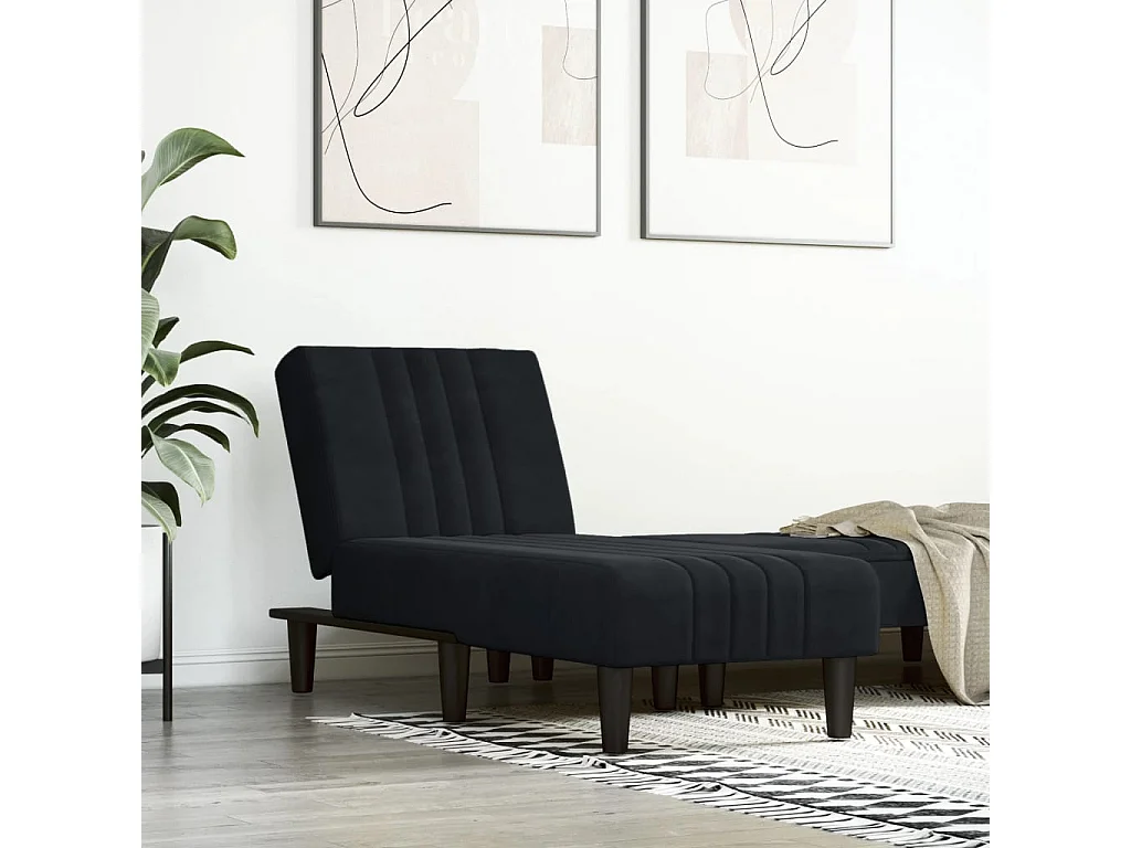 Canapé convertible noir velours REO60569