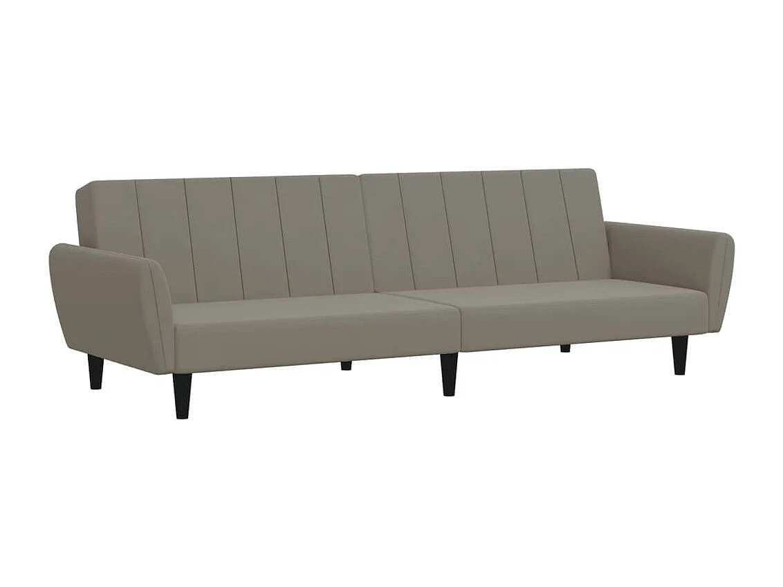 Sofá-cama de 2 lugares veludo cinzento-claro PT226566