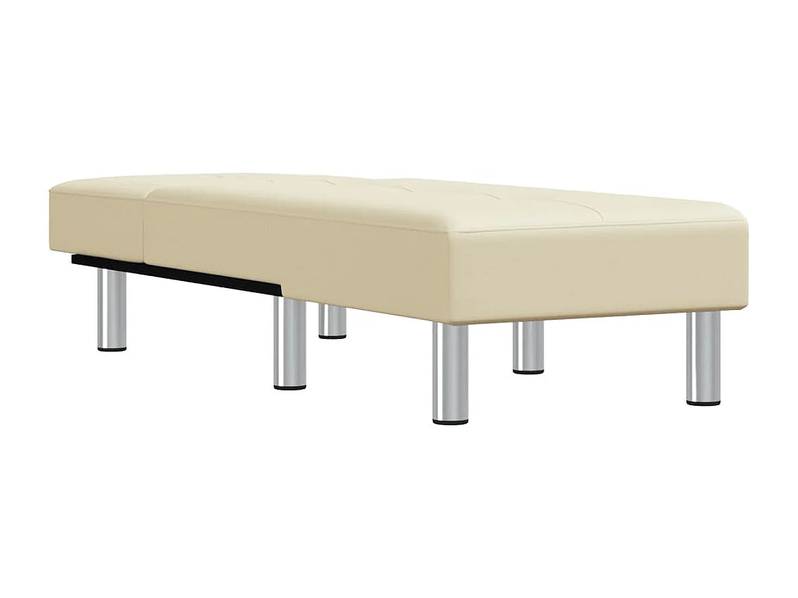 Chaise longue kunstleer crèmekleurig NL187780