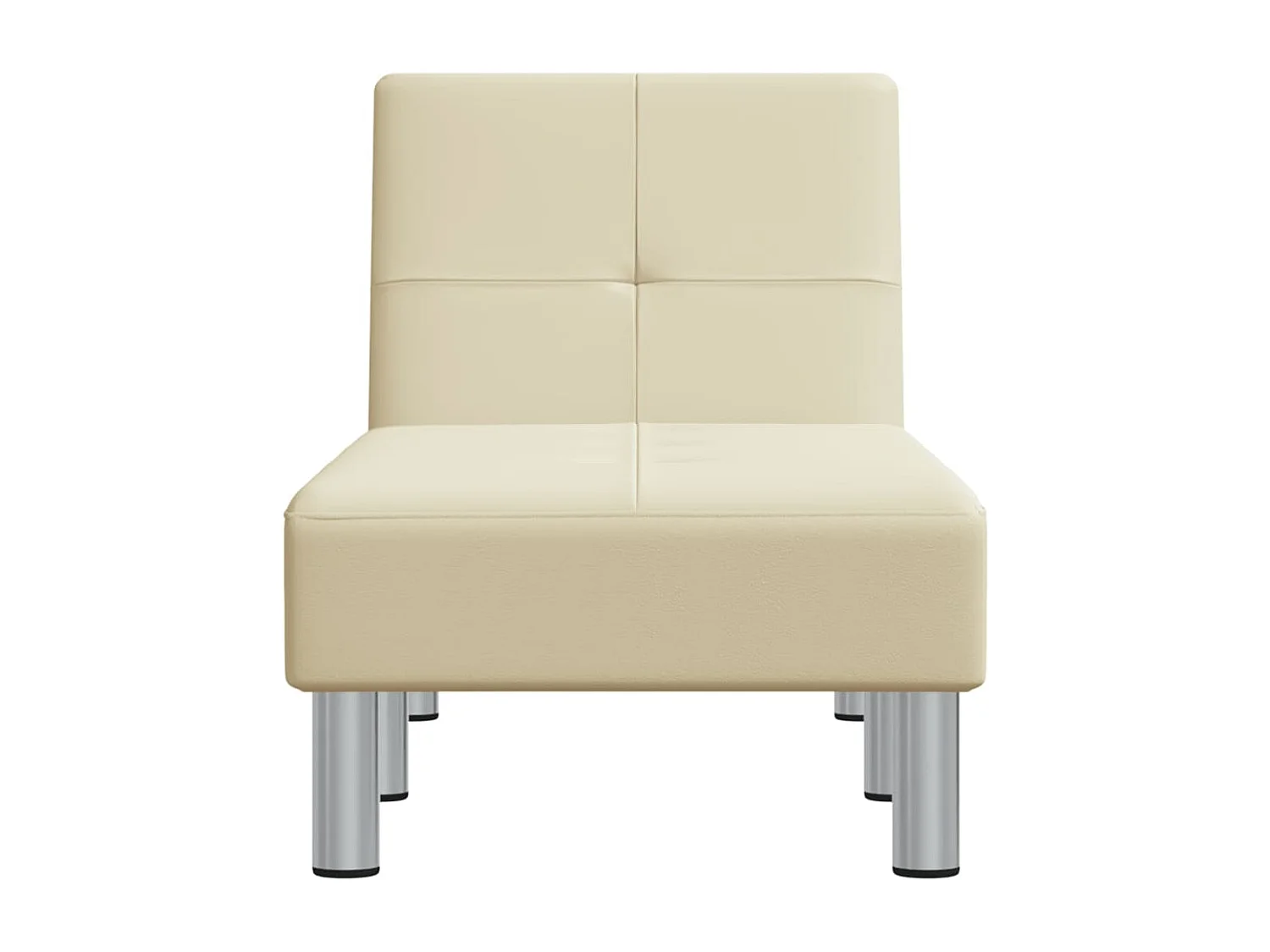 Chaise longue kunstleer crèmekleurig NL187780