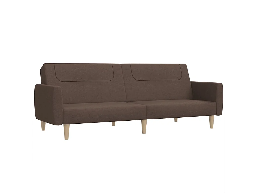 Slaapbank 2-zits stof taupe NL578411