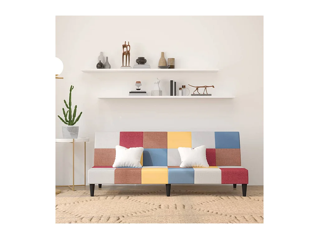 Canapé convertible à 2 places tissu REO22262