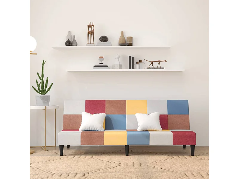 Canapé convertible à 2 places tissu REO22262