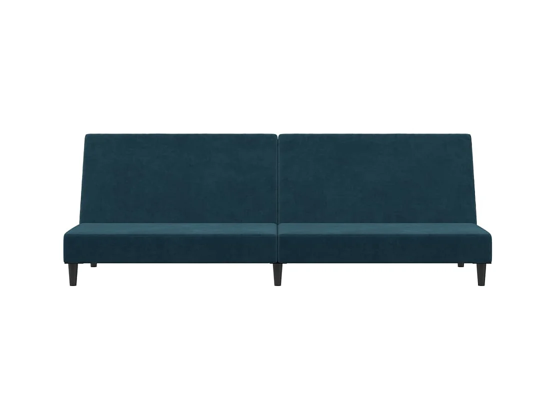Canapé convertible à 2 places Bleu Velours REO98049