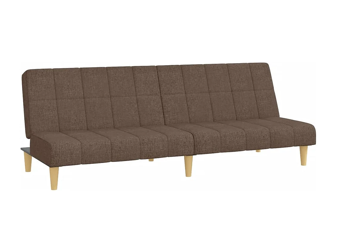 Canapé convertible à 2 places taupe tissu REO62433