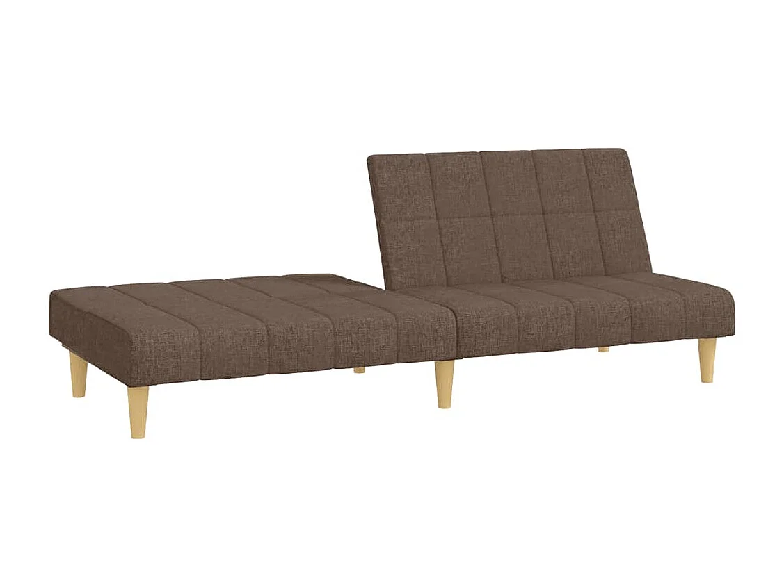 Canapé convertible à 2 places taupe tissu REO62433
