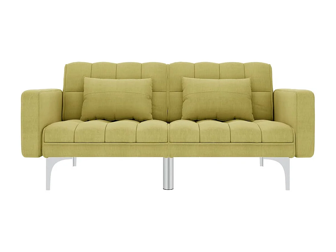 Sofá cama de tela verde ES31180
