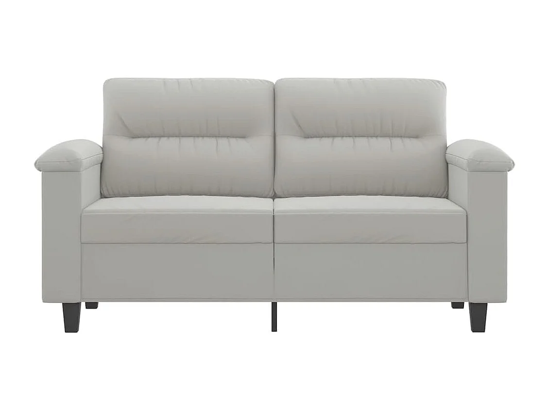 Canapé à 2 places Gris clair 120 cm Tissu microfibre REO14694