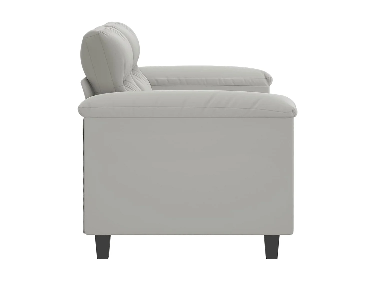 Canapé à 2 places Gris clair 120 cm Tissu microfibre REO14694