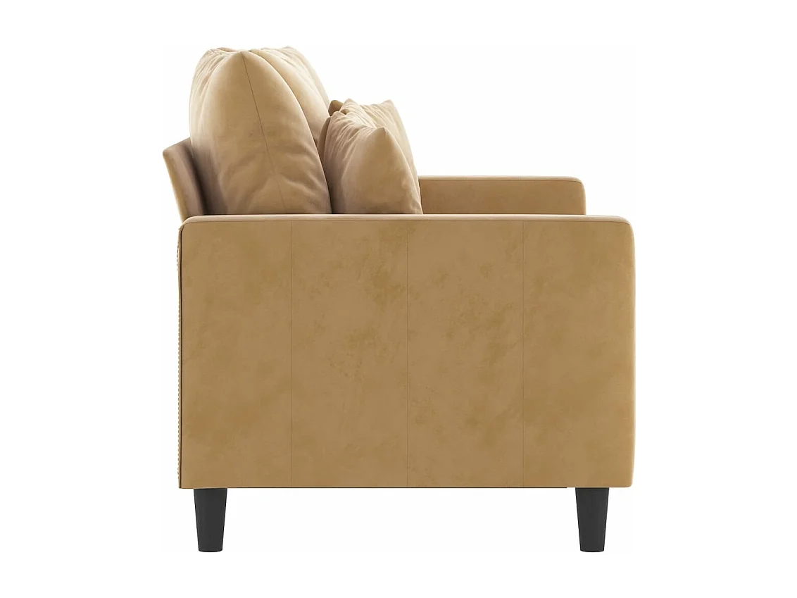 Canapé à 2 places Marron 120 cm Velours REO33228