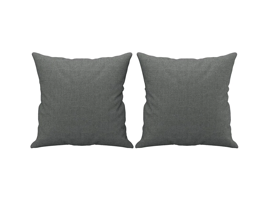 Canapé 2 places avec oreillers gris foncé 120 cm tissu REO44211