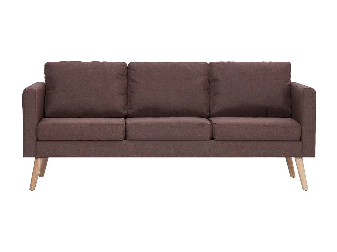 Canapé à 3 places Tissu Marron REO44570