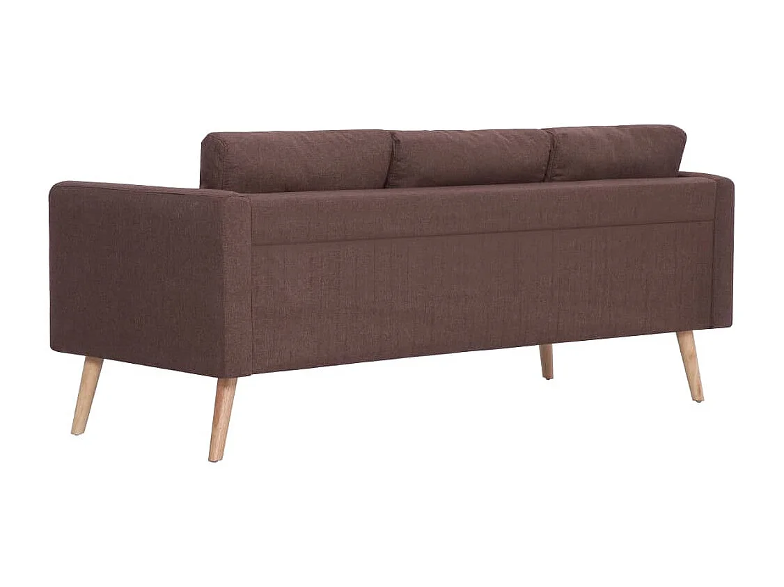 Canapé à 3 places Tissu Marron REO44570