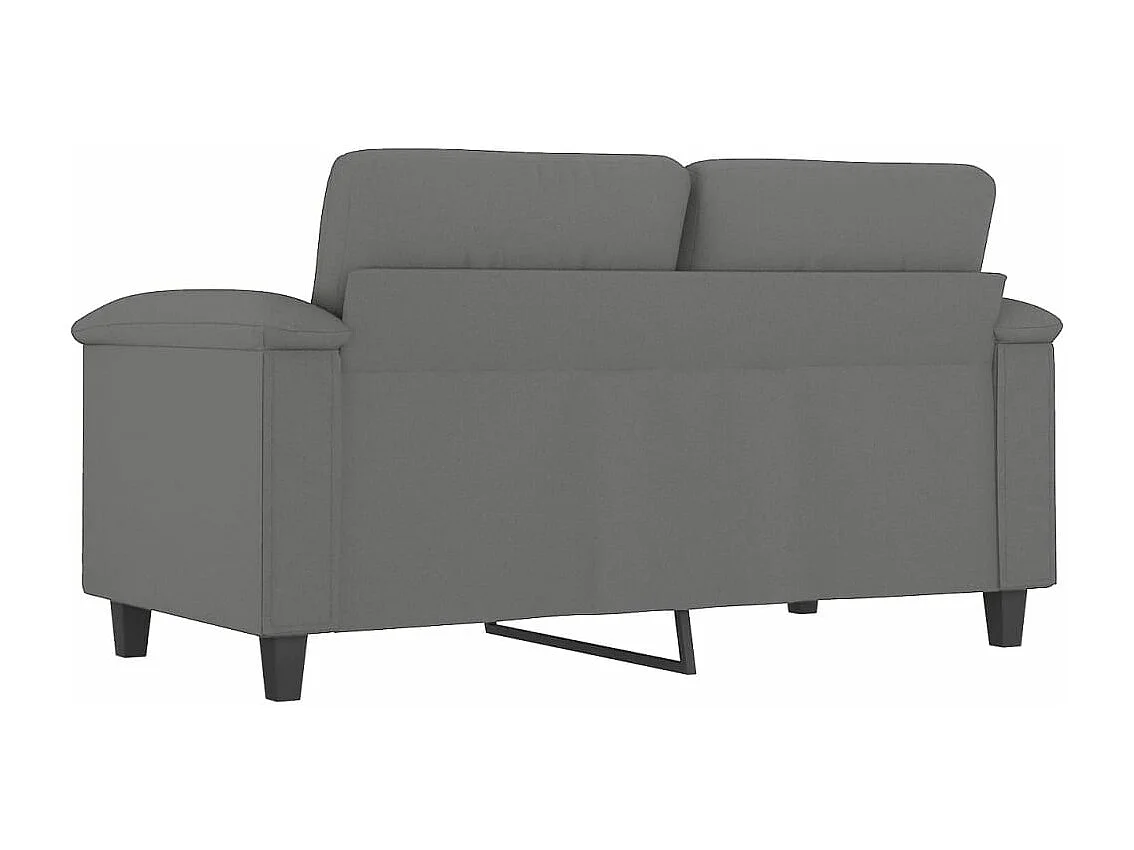 Canapé à 2 places Gris foncé 120 cm Tissu microfibre REO10239