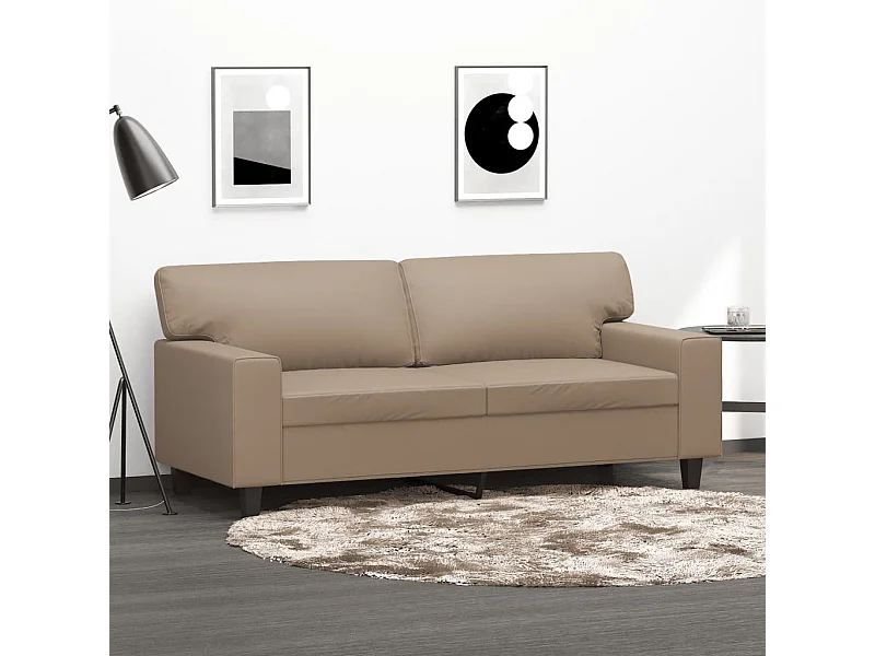 Tweezitsbank 140 cm kunstleer cappuccinokleurig NL422237