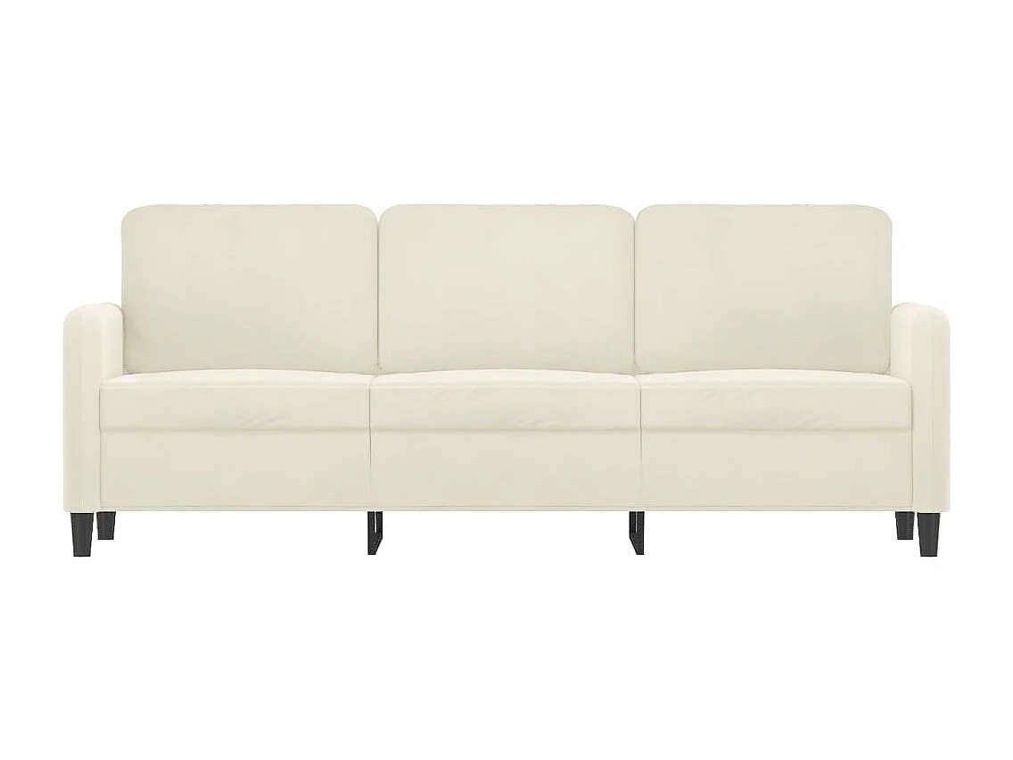 Canapé à 3 places Crème 180 cm Velours REO26809
