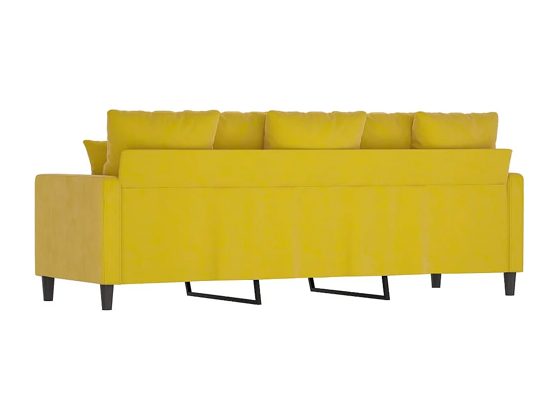 Canapé à 3 places Jaune 180 cm Velours REO14232