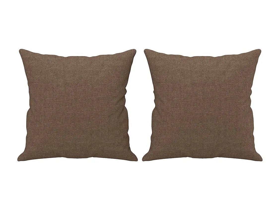 Canapé 3 places avec oreillers décoratifs marron 180 cm tissu REO45362