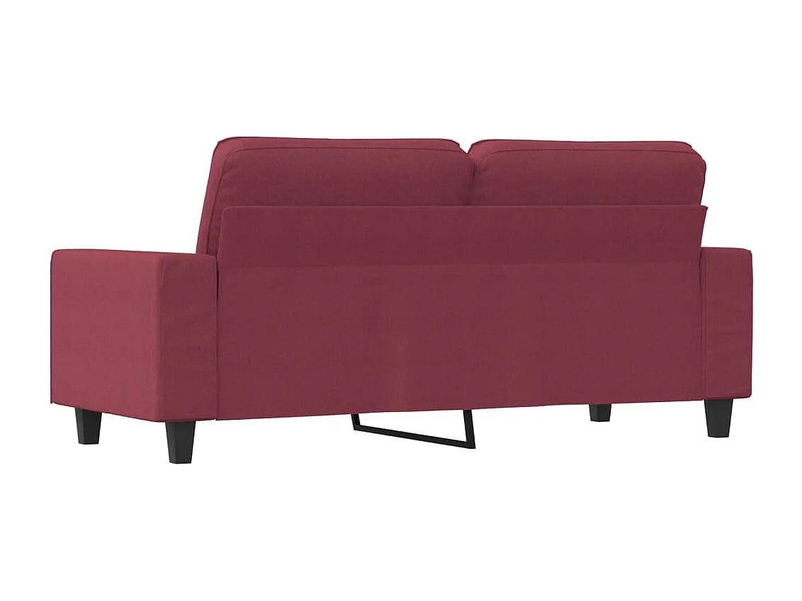 Canapé à 2 places Rouge bordeaux 140 cm Tissu REO25800