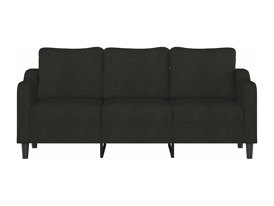 Sofá de 3 plazas de tela negro 180 cm PWFG11714