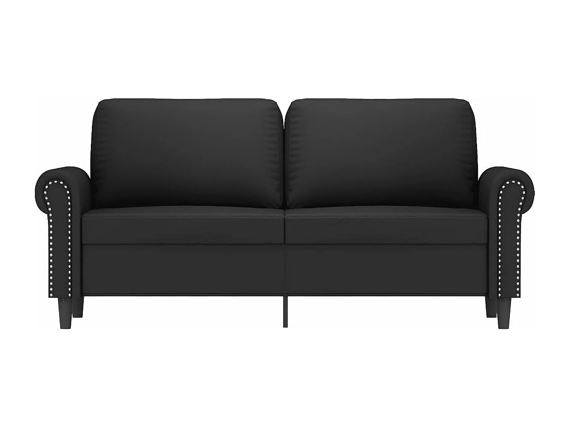 Canapé à 2 places Noir 140 cm Velours REO82498