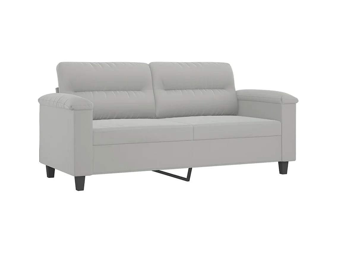 Canapé 2 places avec oreillers gris clair 140 cm REO92626