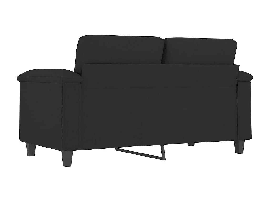 Canapé à 2 places Noir 120 cm Tissu microfibre REO41135