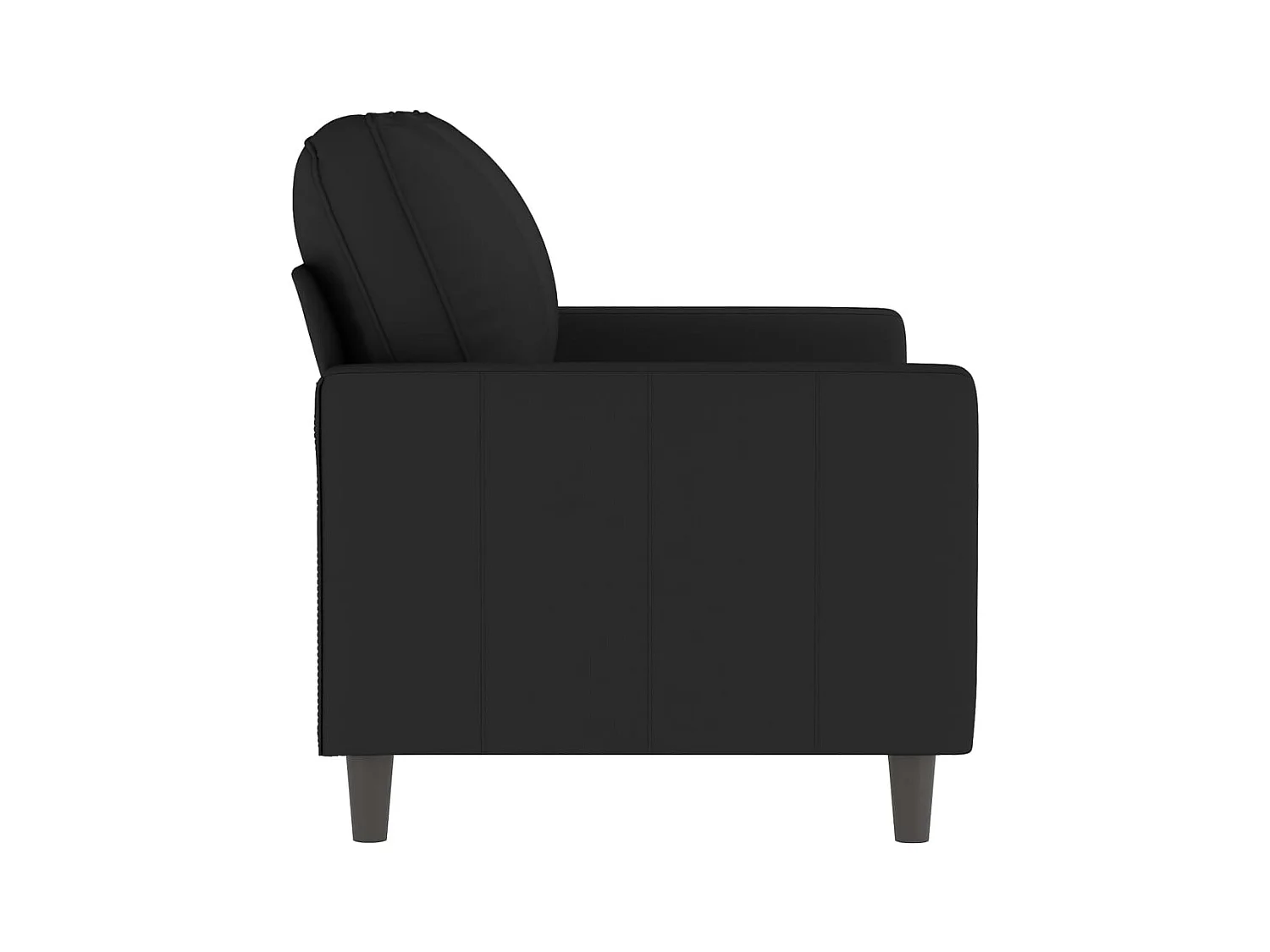 Canapé à 2 places Noir 120 cm Velours REO54143
