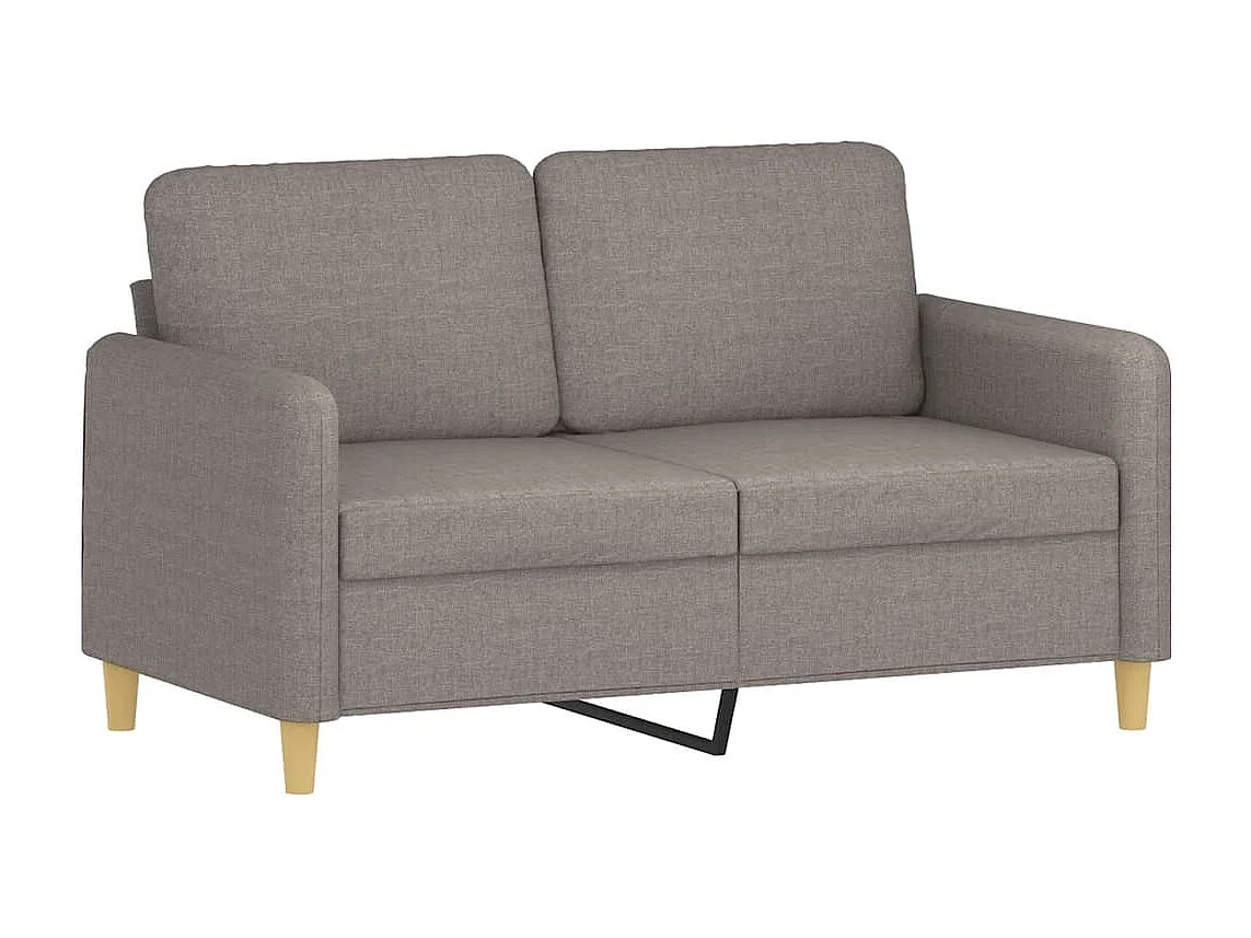 Canapé 2 places avec oreillers décoratifs taupe 120 cm tissu REO23470