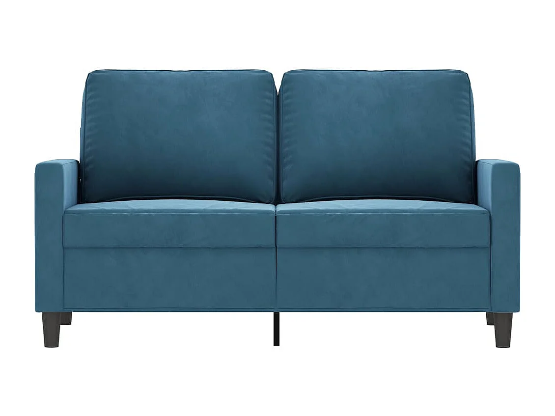 Tweezitsbank 120 cm fluweel blauw NL539706