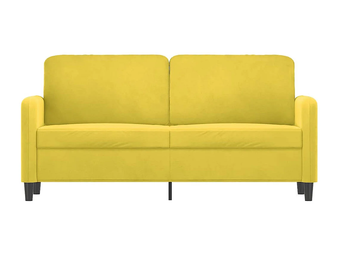 Sofá de 2 plazas terciopelo amarillo 140 cm PWFG99423