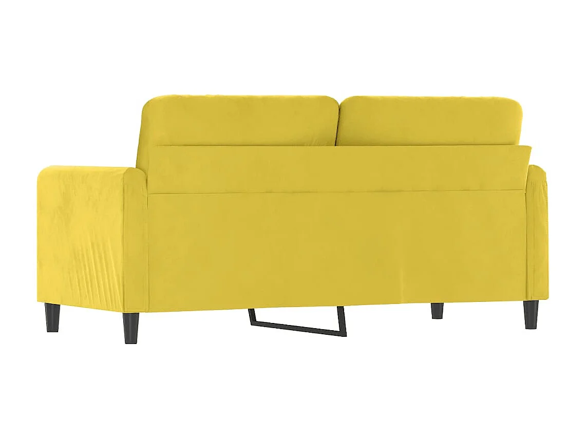 Sofá de 2 plazas terciopelo amarillo 140 cm PWFG99423