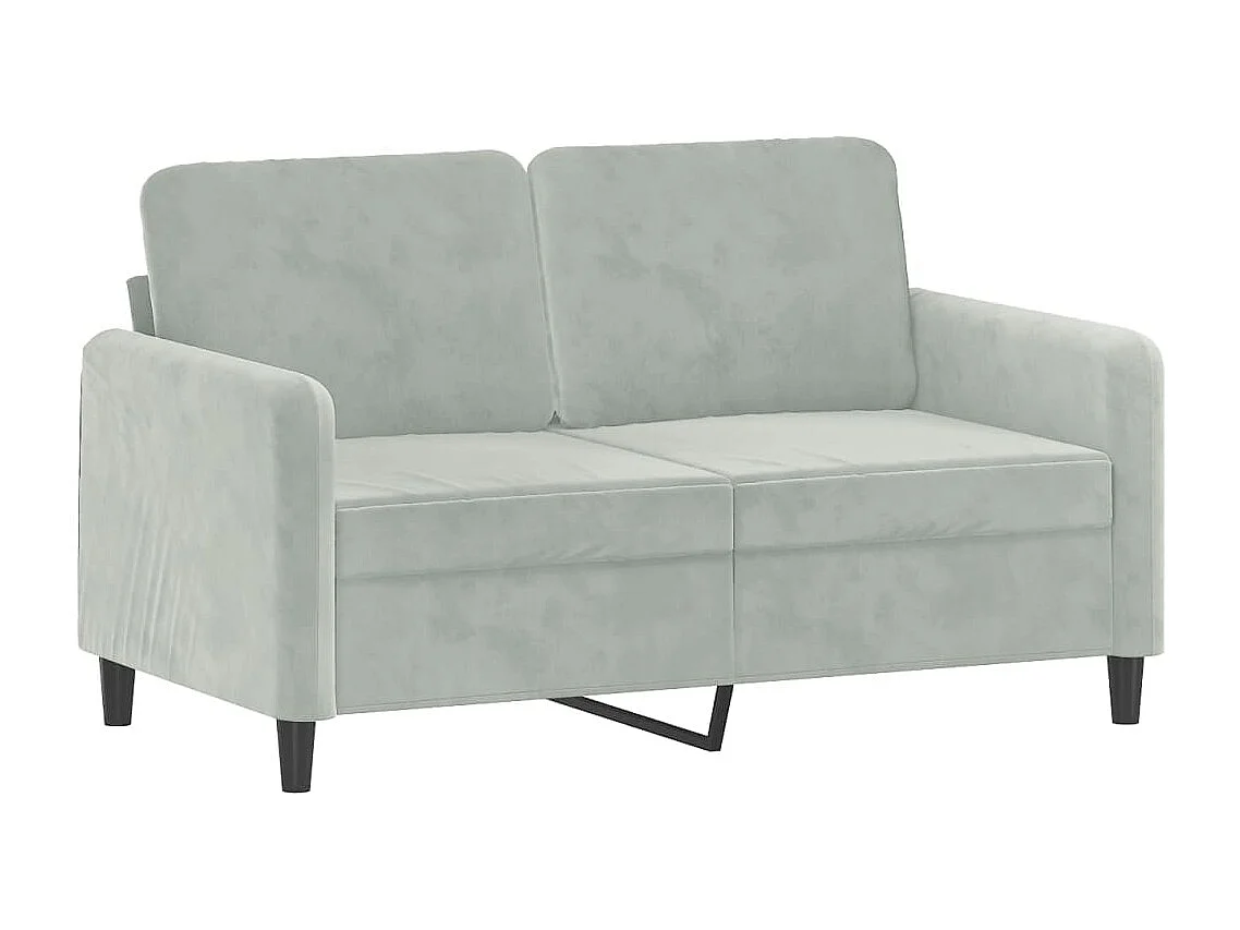 Canapé à 2 places Gris clair 120 cm Velours REO30478