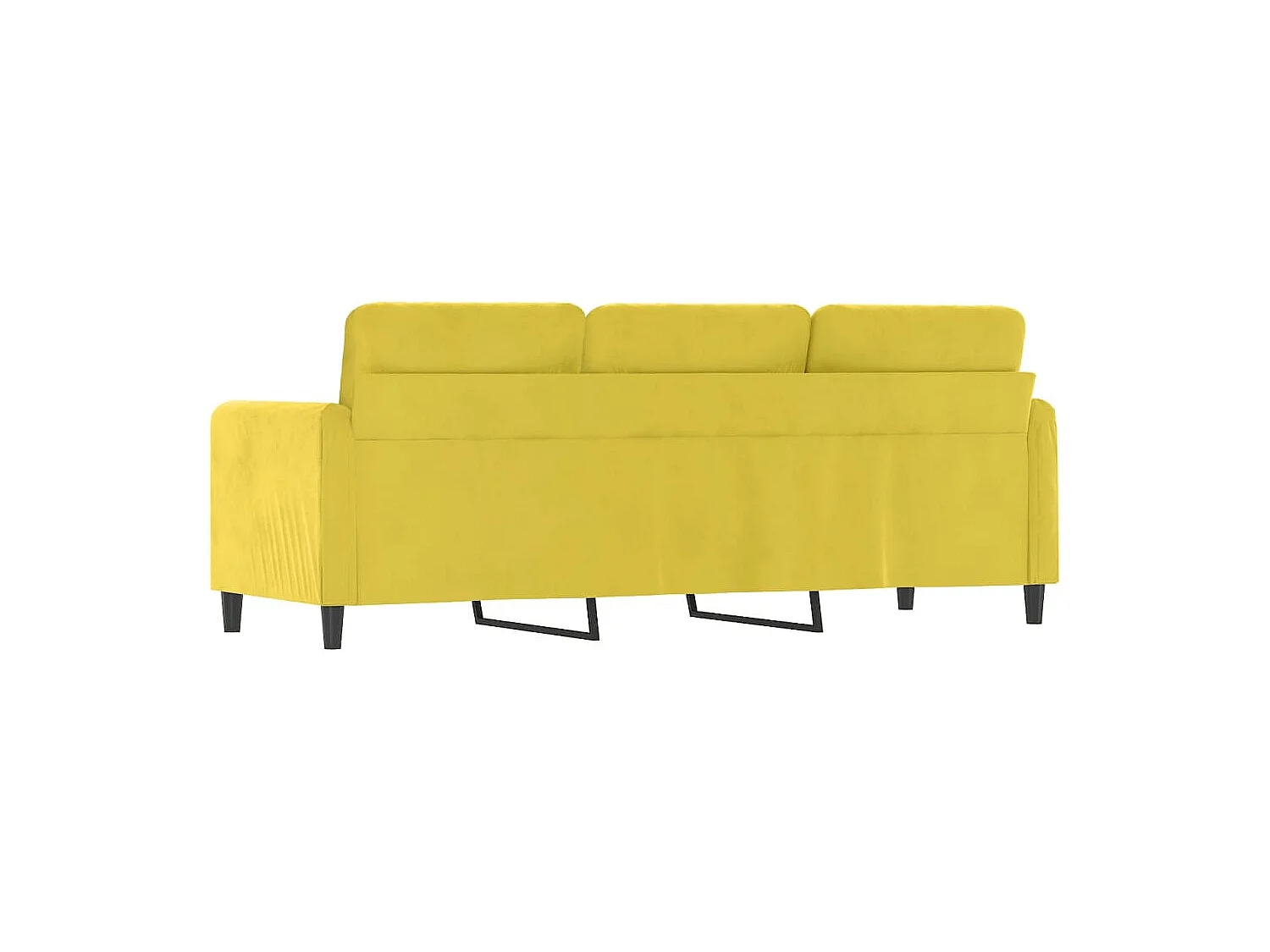 Canapé à 3 places Jaune 180 cm Velours REO45955