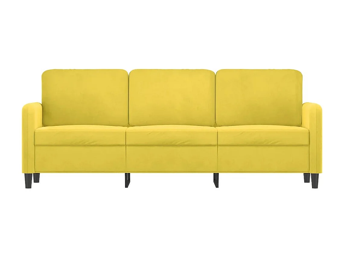 Canapé à 3 places Jaune 180 cm Velours REO45955