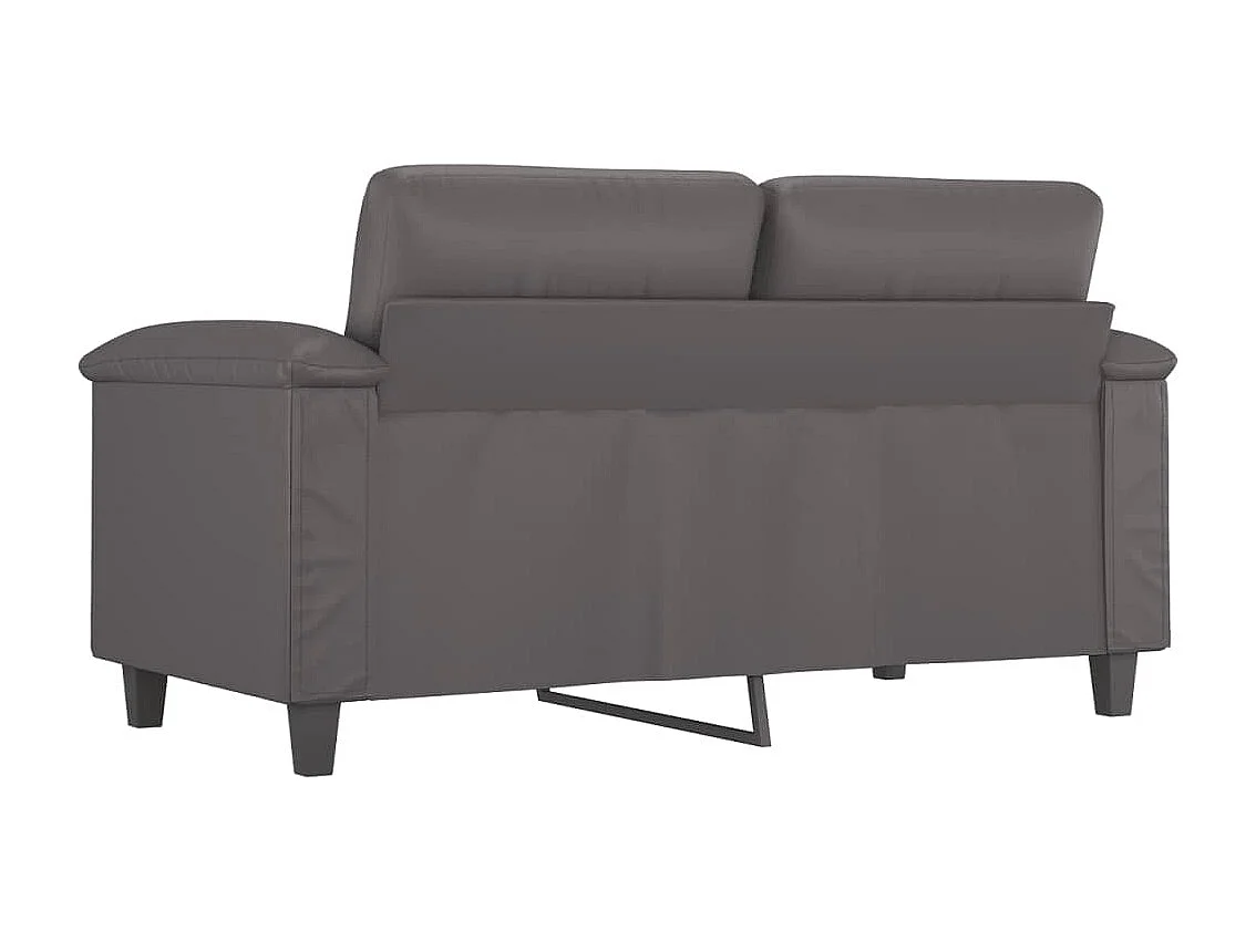 Canapé à 2 places Gris 120 cm Similicuir REO42101