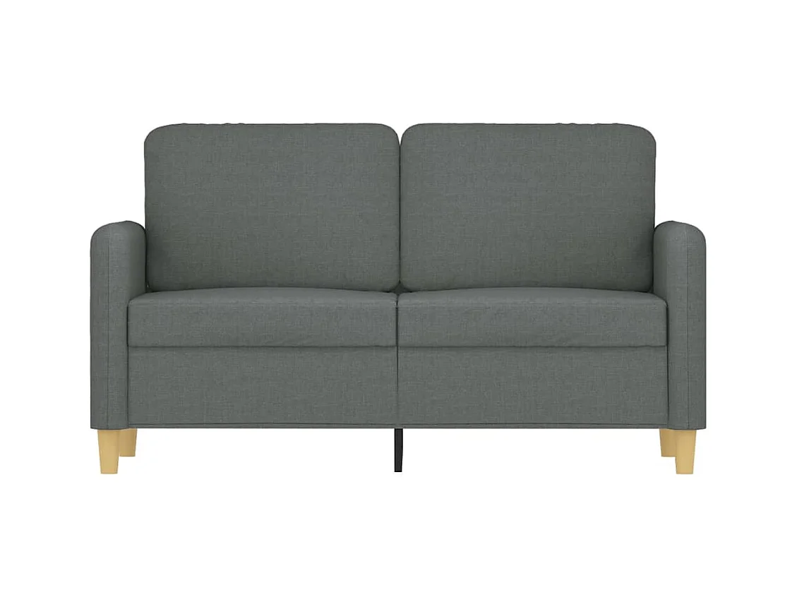 Sofá de 2 plazas de tela gris oscuro 120 cm PWFG33788