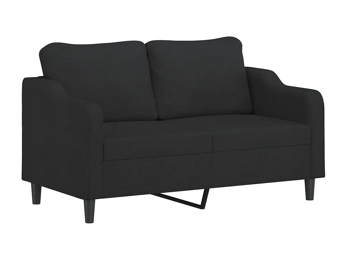 Canapé à 2 places Noir 140 cm Tissu REO59895