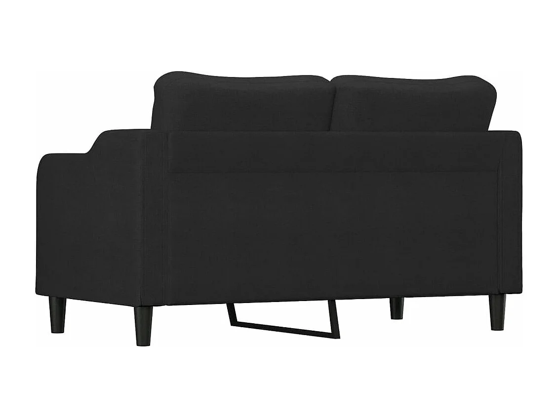 Canapé à 2 places Noir 140 cm Tissu REO59895