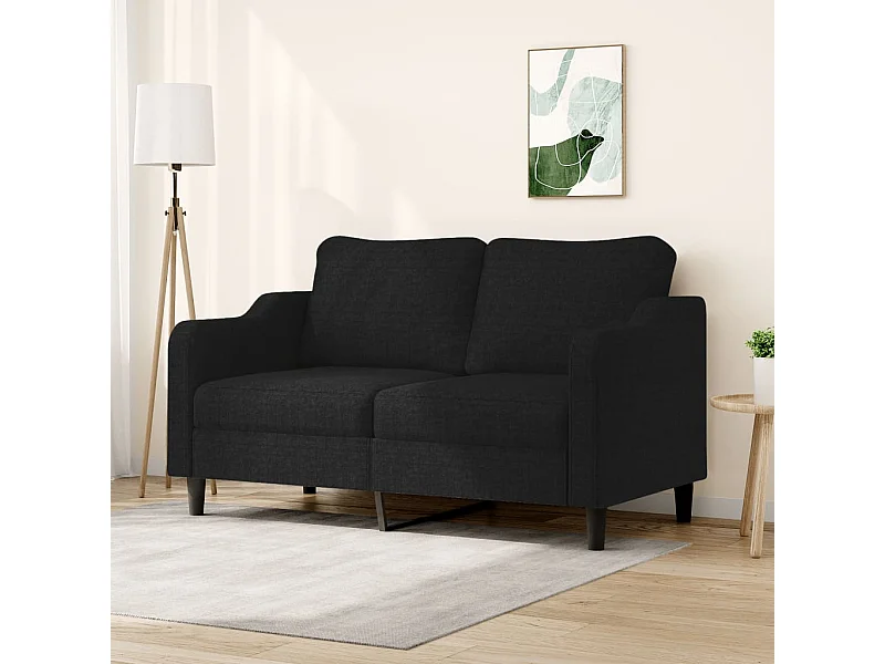 Tweezitsbank 140 cm stof zwart NL845079