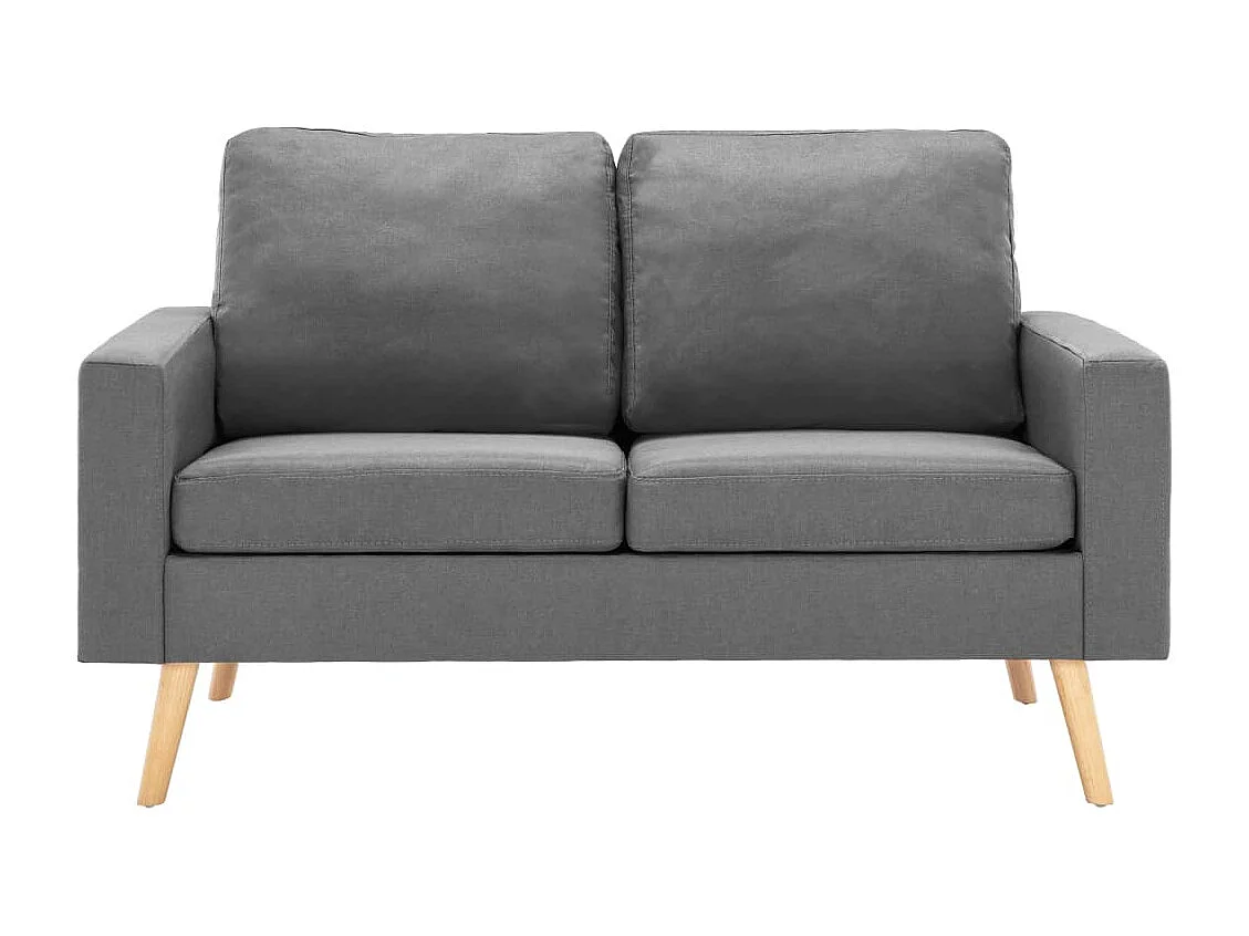 Canapé à 2 places Gris clair Tissu REO67413